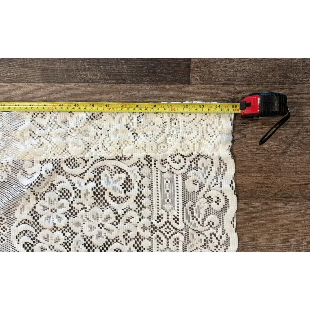 VTG Floral Lace Window Cafe Curtain Valance 55”x35” Very Pretty Granny Cottage